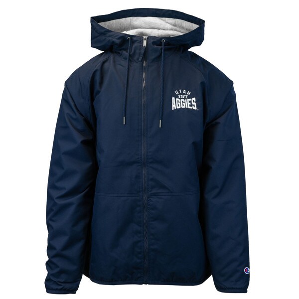 Champion Utah State Aggies Lined Unisex Rain Jacket navy